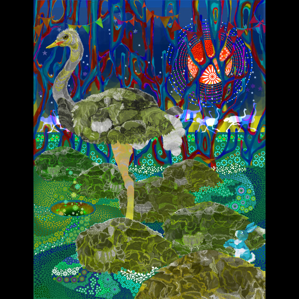 名画】パブロ・ピカソ ダチョウ(シルクスクリーン) - 絵画や