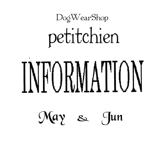 ★ Information 犬服雑貨petitchien ★ 1枚目の画像