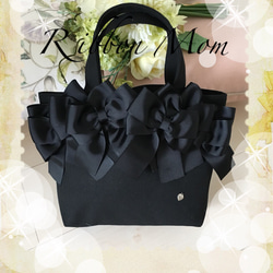 リボンチャーム バッグチャーム キーチェーン 8枚花びらリボン ギフト