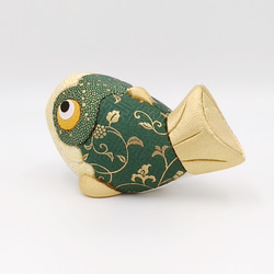 木目込人形　鯉のぼり(緑色) 3枚目の画像