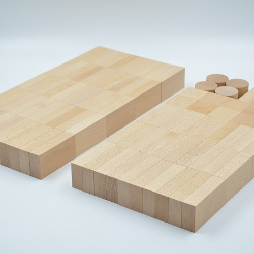 小さな大工さん 積み木遊びの基本的な形が入った積み木セット made in