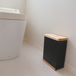 サイズオーダー可】【引取可能】無垢材 目隠し扉がついた！トイレ収納