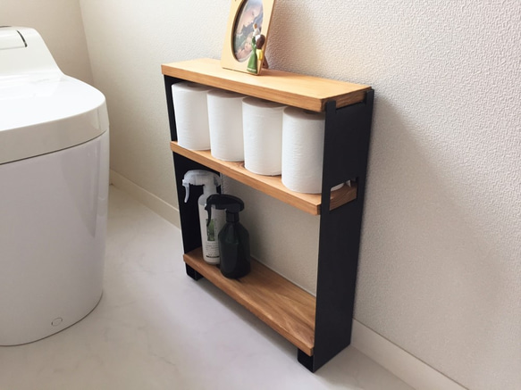 激安超特価 最大80%オフ  小型シェルフ ブラック（トイレ収納・小物ディスプレイ） バス 棚・シェルフ・ラック