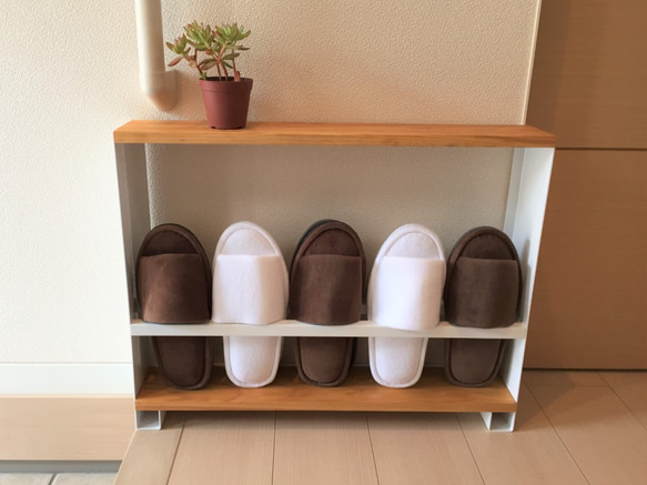 スリッパラック 5足用 ホワイト スリッパラック craftec 通販 4076020