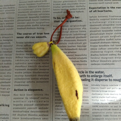 【受注製作】シャチハタ＆リップケース　バナナ　※合皮紐※ 6枚目の画像