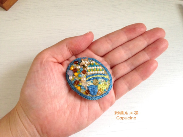 天体観測〜秋空満天〜＊ビーズ刺繍ブローチ 3枚目の画像