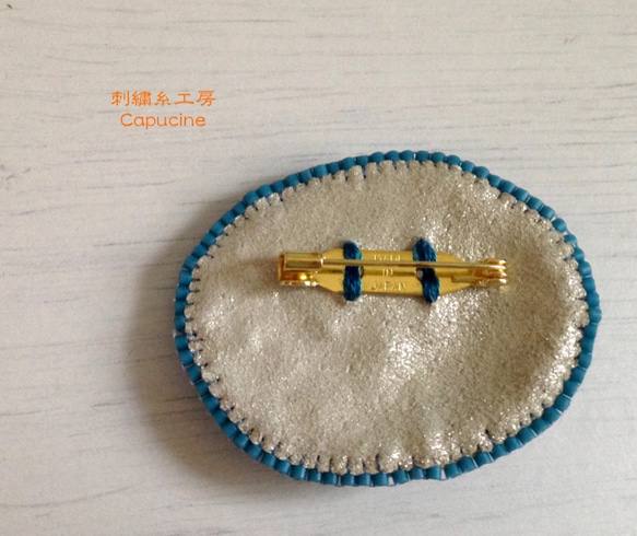 天体観測〜秋空満天〜＊ビーズ刺繍ブローチ 4枚目の画像