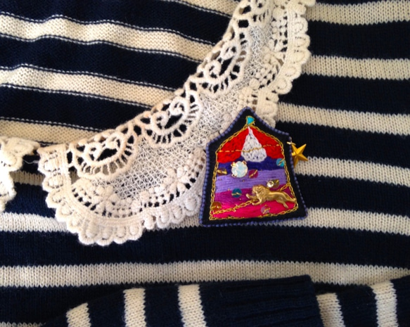 twilight circus ＜開演＞ ＊　embroideried brooch 4枚目の画像