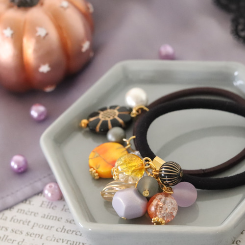 つぶつぶHALLOWEEN2020 ヘアゴム2個セット◇Creema限定 秋の福袋