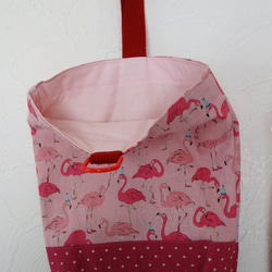 フラミンゴ×ピンク☆レッスンバック&シューズ袋二点セット 3枚目の画像