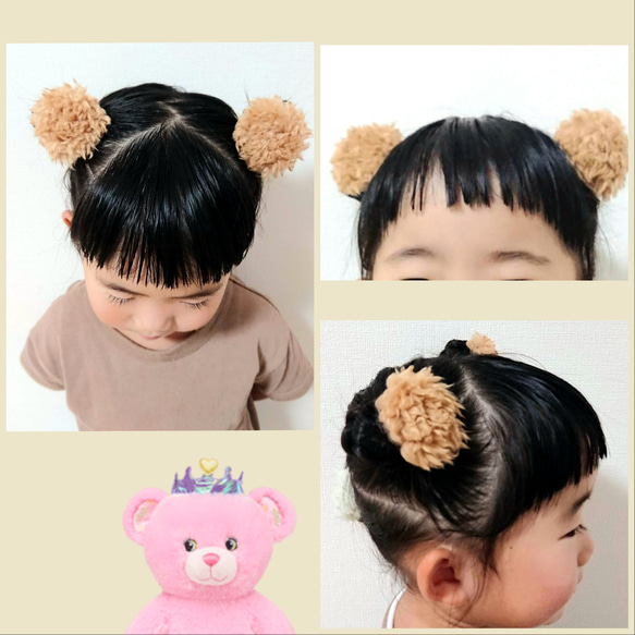 【送料無料】選べるヘアゴム3個セット◇ふわもこパステル&高見えツイード 7枚目の画像