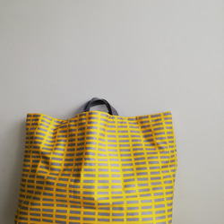 北欧風 2way Cotton Laundry bag~ヨコ柄  M~ 4枚目の画像