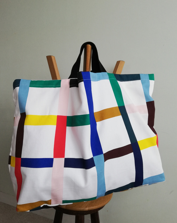 北欧風 2way Cotton Laundry bag~M~ 2枚目の画像