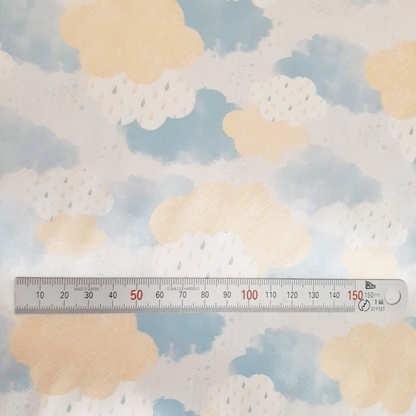 cloud柄生地　カット販売　ハンドメイド　生地　雲柄　 2枚目の画像