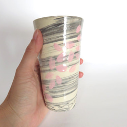 桜吹雪のビアカップ 3枚目の画像