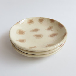 練りこみ陶器　ヒョウ柄皿　バラ売り 4枚目の画像