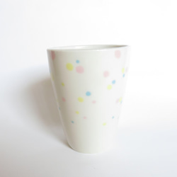 パステルドロップカップ　Ⅱ 水玉模様フリーカップ 3枚目の画像