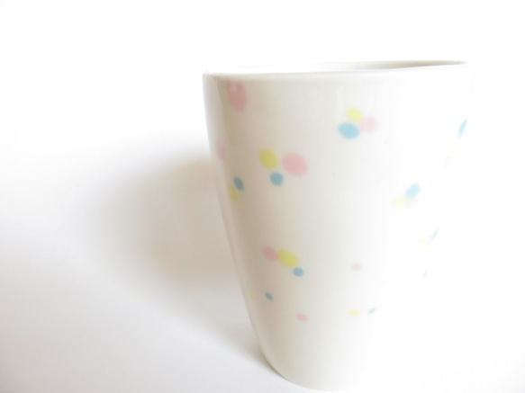 パステルドロップカップ　Ⅱ 水玉模様フリーカップ 4枚目の画像