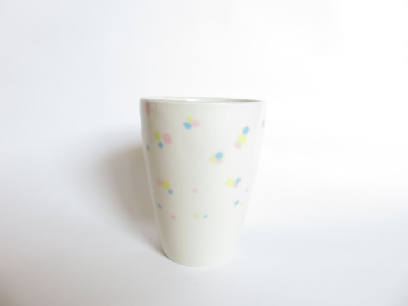 パステルドロップカップ　Ⅱ 水玉模様フリーカップ 5枚目の画像