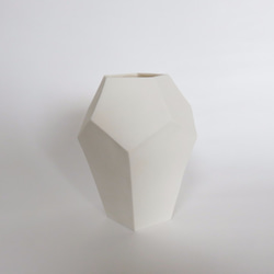 ダイアモンド花器　白　ミドルサイズ　Ⅰ 1枚目の画像