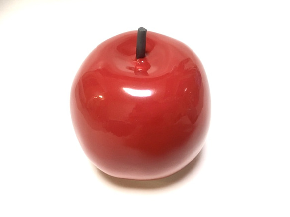 受注制作　まるでりんご飴の様な赤のりんご 2枚目の画像