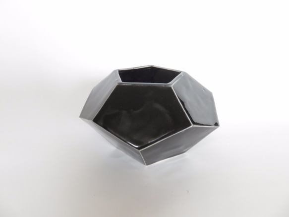 ダイアモンド花器　黒　スモールサイズ　Ⅰ 2枚目の画像