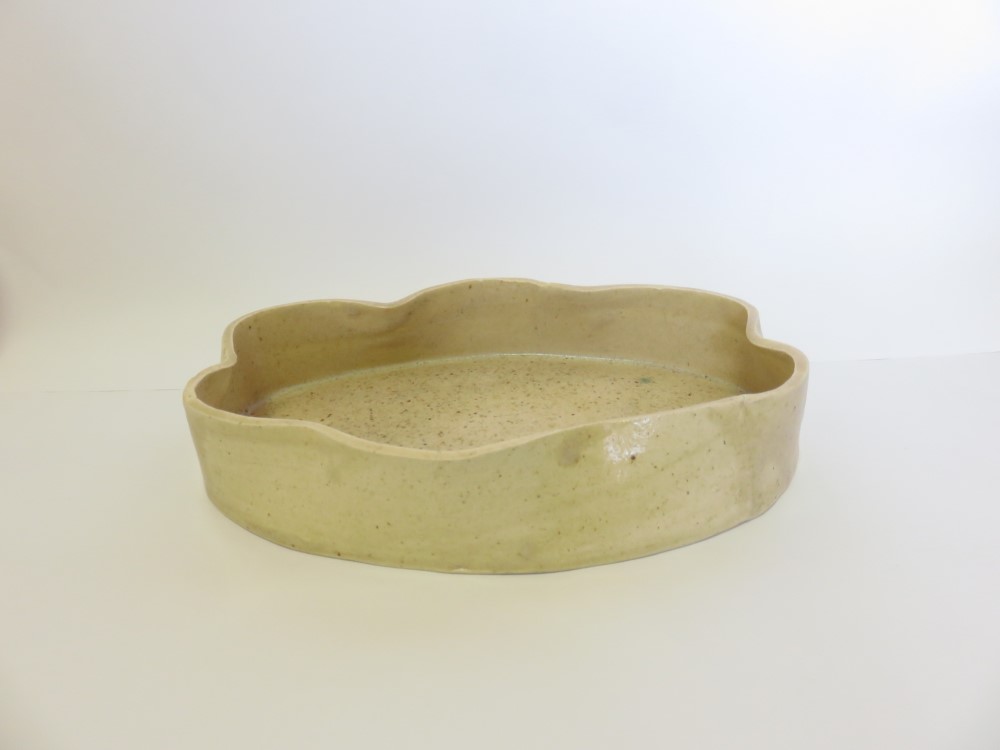 生け花用水盤　草釉