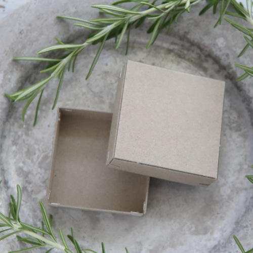 角留め箱 クラフトボール ホチキス銀色 【5箱】 60×60×20mm