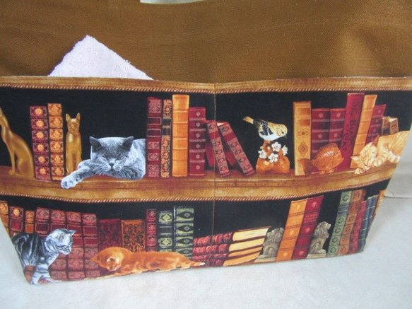 猫と図書館のトートバッグ 5枚目の画像