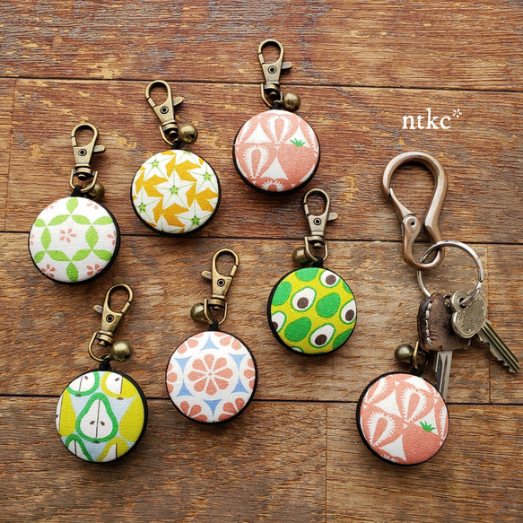 鈴付 キーホルダー ＊juicy fruits＊ 鍵 家 自転車 車 スマートキー