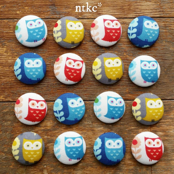 マグネット 8個セット ＊retro owl＊ レトロ 北欧 ふくろう フクロウ 磁石 インテリア 冷蔵庫 メモ 写真 4枚目の画像