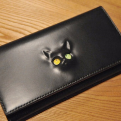 黒猫の長財布 1枚目の画像