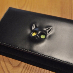 黒猫の長財布 4枚目の画像