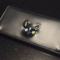 黒猫のiphone6ケース×長財布 1枚目の画像