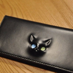 黒猫のiphone6ケース×長財布 2枚目の画像