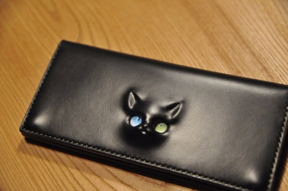 黒猫のiphone6ケース×長財布 2枚目の画像