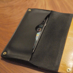 黒猫のiphone6ケース×長財布 4枚目の画像