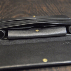 黒猫の長財布 （内装：黒）約268ｇ  猫目選べます♪ 7枚目の画像