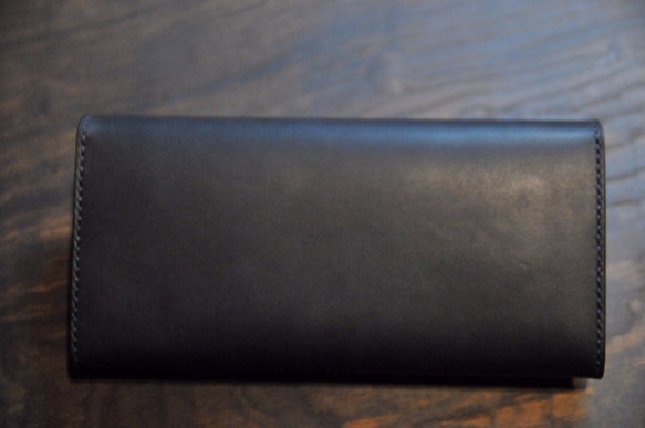 黒猫の長財布 （内装：黒）約279ｇ  猫目選べます♪ 3枚目の画像