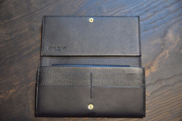黒猫の長財布 （内装：黒）約261ｇ  猫目選べます♪ 新作ケットシーeyesも♪ 4枚目の画像
