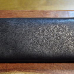 new黒革　黒猫の長財布  （内装：黒）約274ｇ  猫目選べます♪ 6枚目の画像