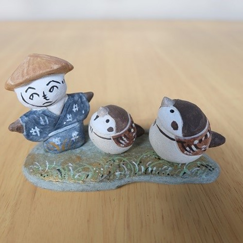 ☆ 雀-案山子セット♪ その他置物 kamiyama-工房 通販 12530195