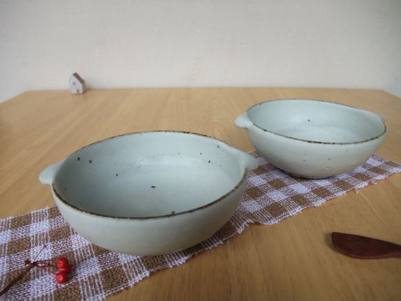 粉引-マット スープ鉢　 2枚目の画像