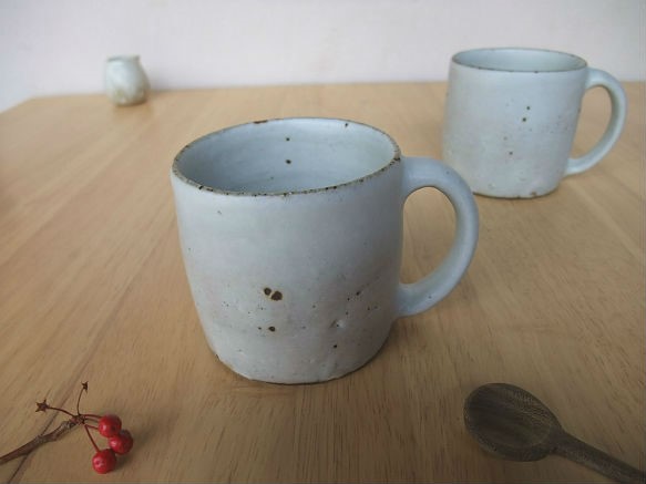 粉引-マットマグカップ-シンプル 1枚目の画像