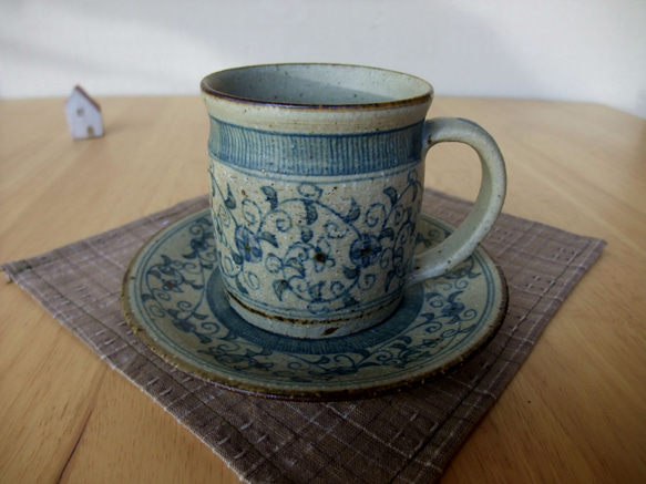唐草coffeecup－マット 3枚目の画像