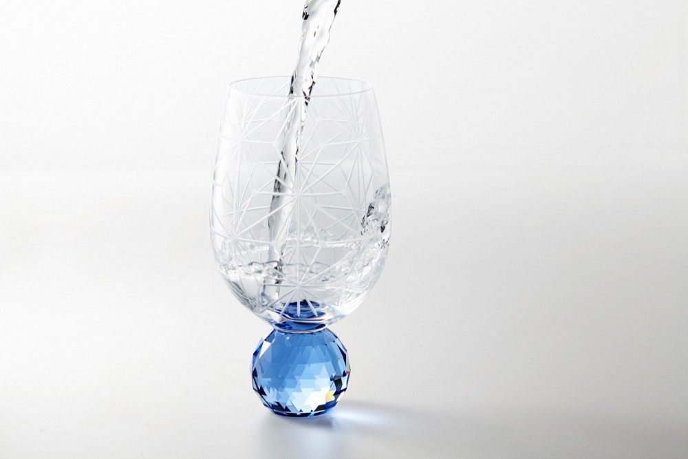 虹が出る東京切子 千代紙 ブルー グラス KILIKO 通販 10918955｜Creema