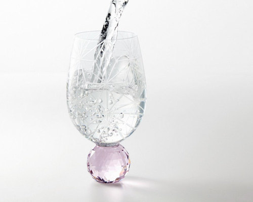 虹が出る東京切子 千代紙 ピンク グラス KILIKO 通販 10918985