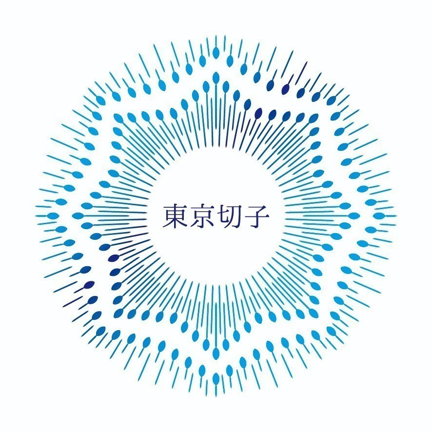 東京切子リング　麻の葉　ダークブルー　シャンデリア　ゴールド