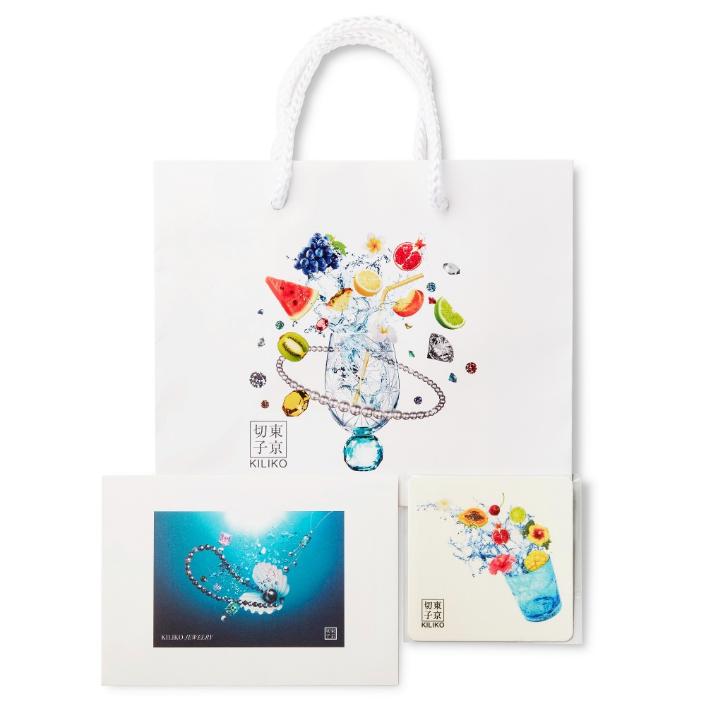 東京切子（花切子）焼酎グラス　千代紙　クリアー