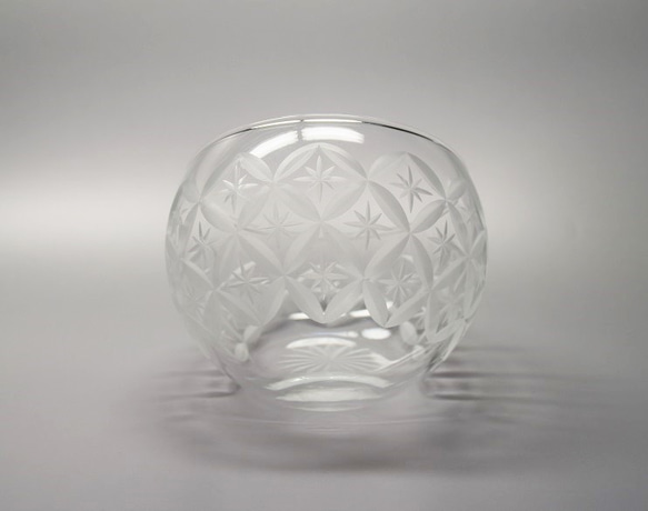 東京切子アイスクリームグラス　輝七宝～かがやきしっぽう～ 2枚目の画像